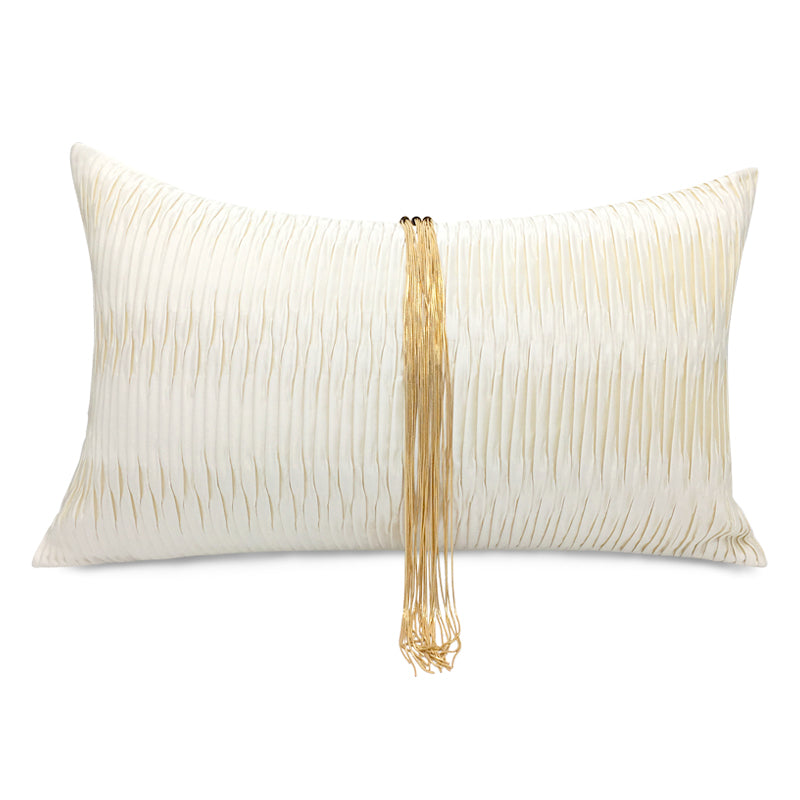 European Style Light Luxury Tassel Pillow Cover - Modern Sofa Cushion