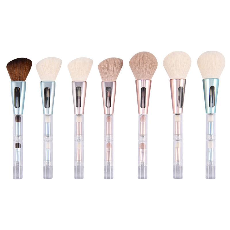 Four-In-One Portable Makeup Brush Set with Multiple Styles - Eye, Blush, Face