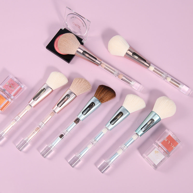 Four-In-One Portable Makeup Brush Set with Multiple Styles - Eye, Blush, Face
