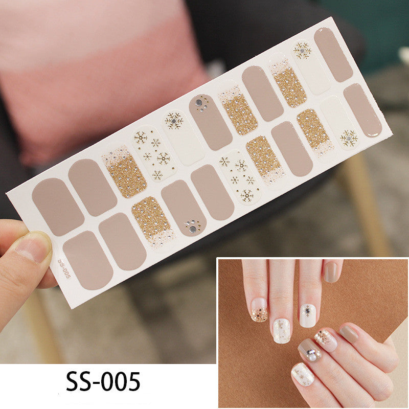 Colorful Christmas Alphabet Nail Stickers - Cross Border 3D Laser Manicure Decals