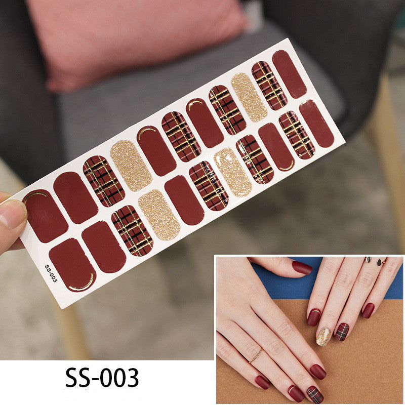 Colorful Christmas Alphabet Nail Stickers - Cross Border 3D Laser Manicure Decals