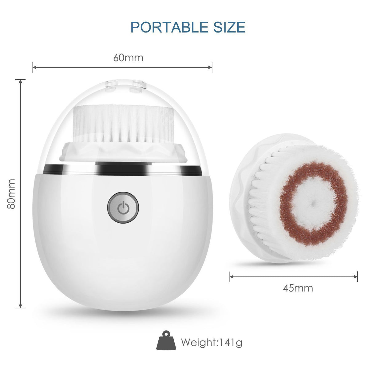 Wireless Ultrasonic Pore Cleaner for Facial Skin Care - White