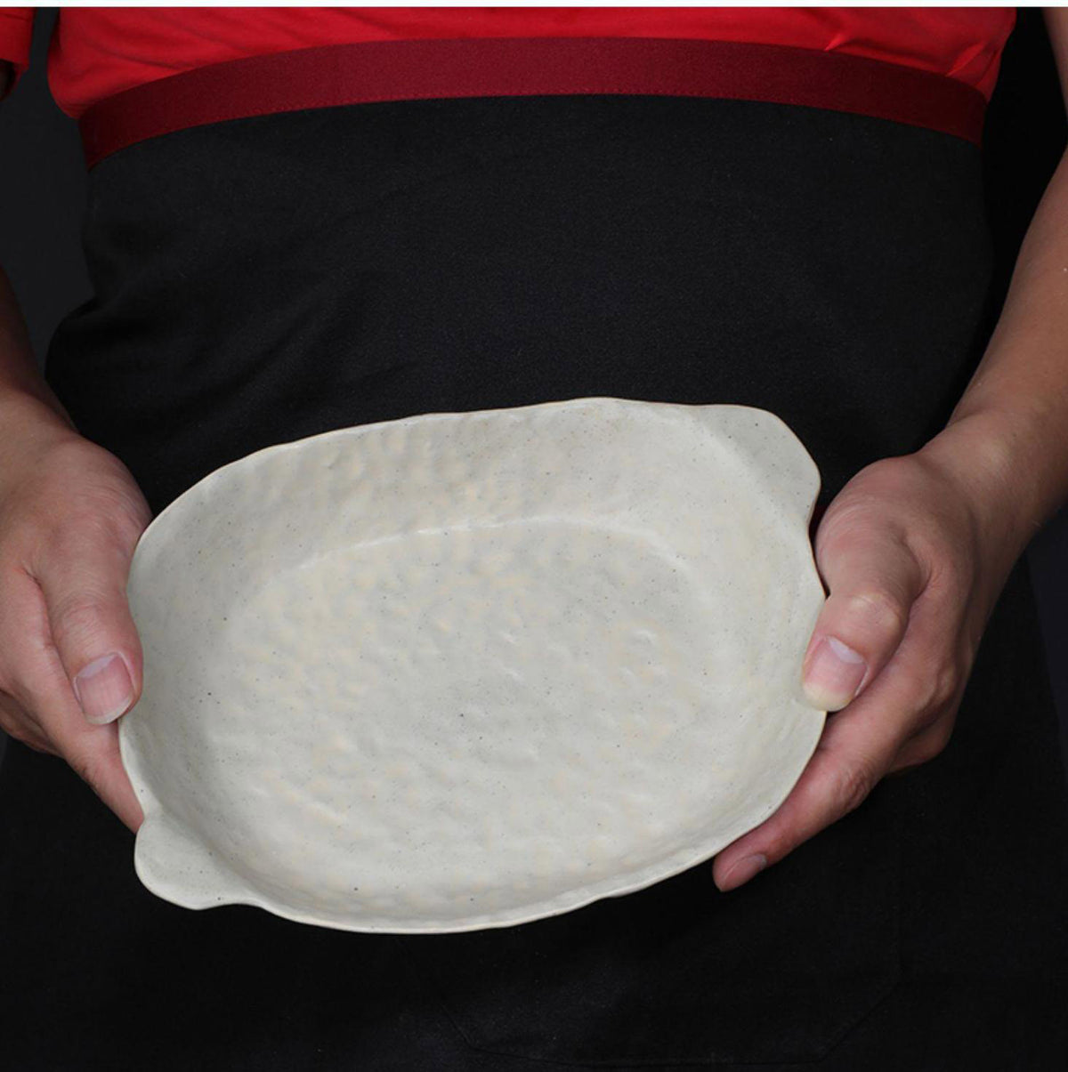 Hand-Squeezed Ceramic Dinner Plate Set - Irregular Shape & Personalized Design