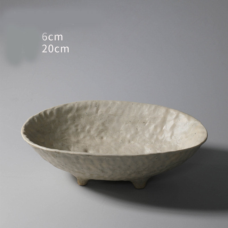 Hand-Squeezed Ceramic Dinner Plate Set - Irregular Shape & Personalized Design