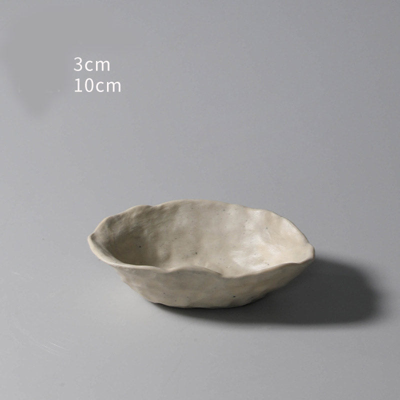 Hand-Squeezed Ceramic Dinner Plate Set - Irregular Shape & Personalized Design