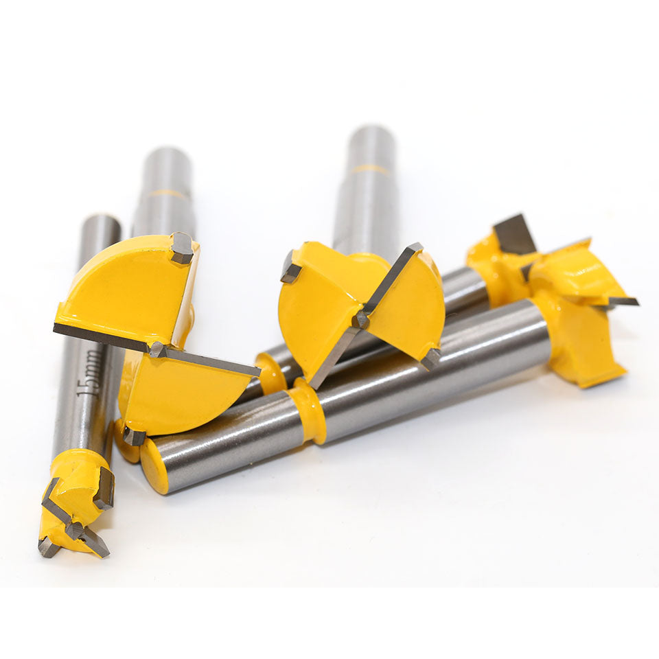 5-Piece Woodworking Hole Opener Set for Hand Drill and Reaming - Alloy and Plastic
