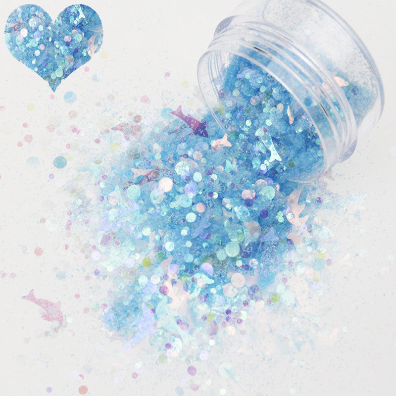 Colorful Sequins for Nail Art - Mixed Glitter Embellishments Set