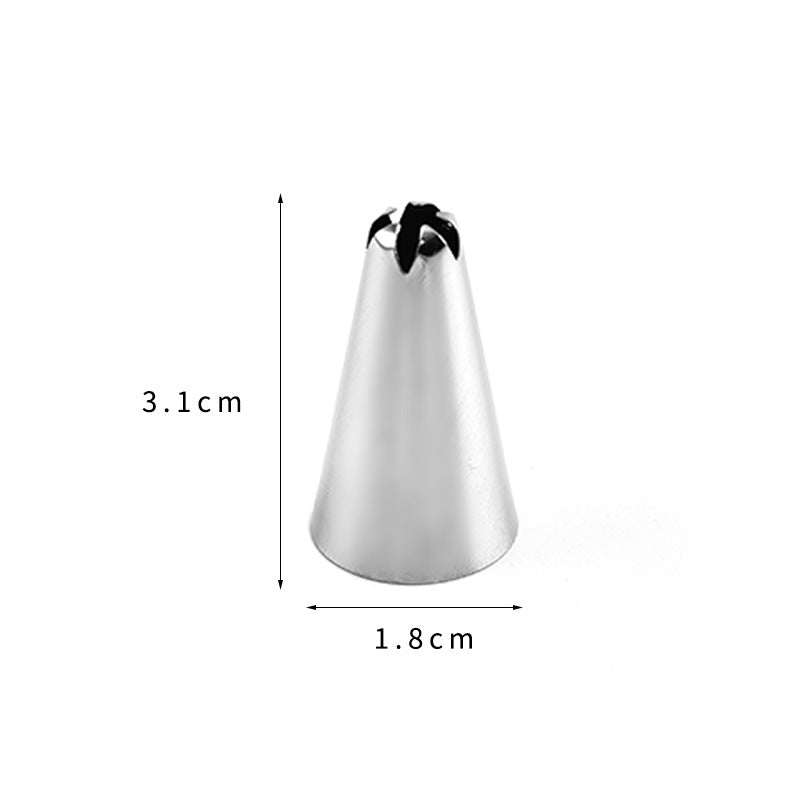 8-Piece Stainless Steel Cake Decorating Nozzle Set for Baking & Flowers
