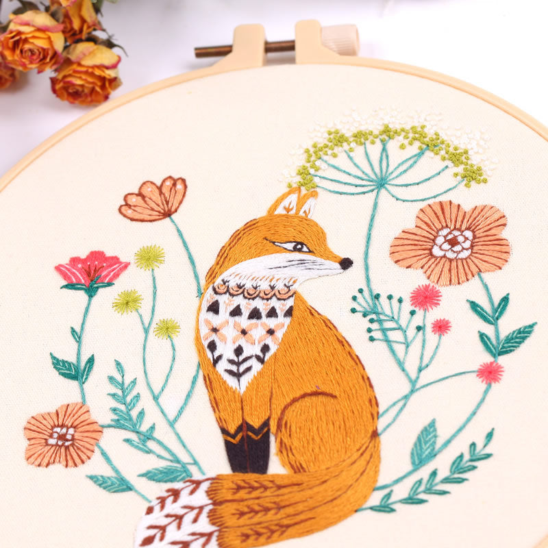 Beginner Cross Stitch Kit with Embroidery Thread and Frame - DIY Needlecraft for Home & Kids