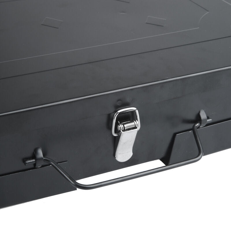 Portable Folding Charcoal Grill with Lid and Adjustable Height - Outdoor Barbecue