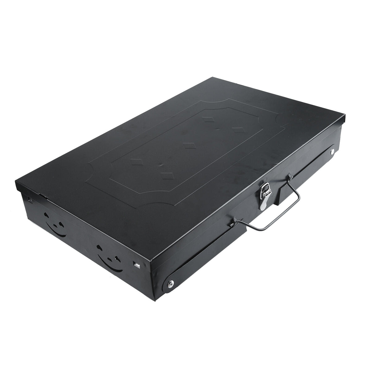 Portable Folding Charcoal Grill with Lid and Adjustable Height - Outdoor Barbecue