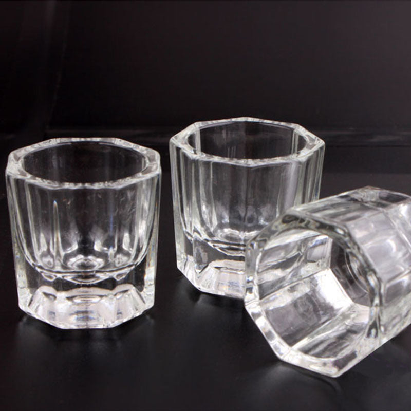 Octagonal Crystal Mixing Cup for Nail Art & Beauty Treatments, White