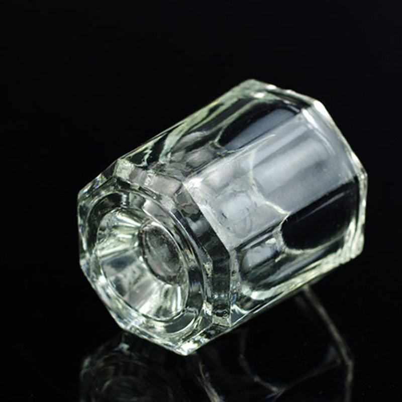 Octagonal Crystal Mixing Cup for Nail Art & Beauty Treatments, White