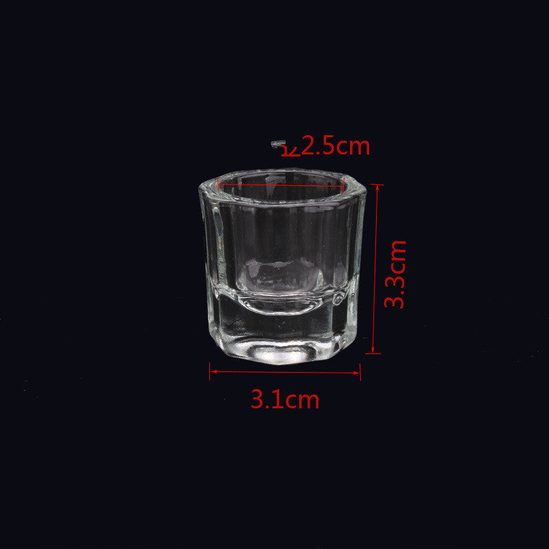 Octagonal Crystal Mixing Cup for Nail Art & Beauty Treatments, White