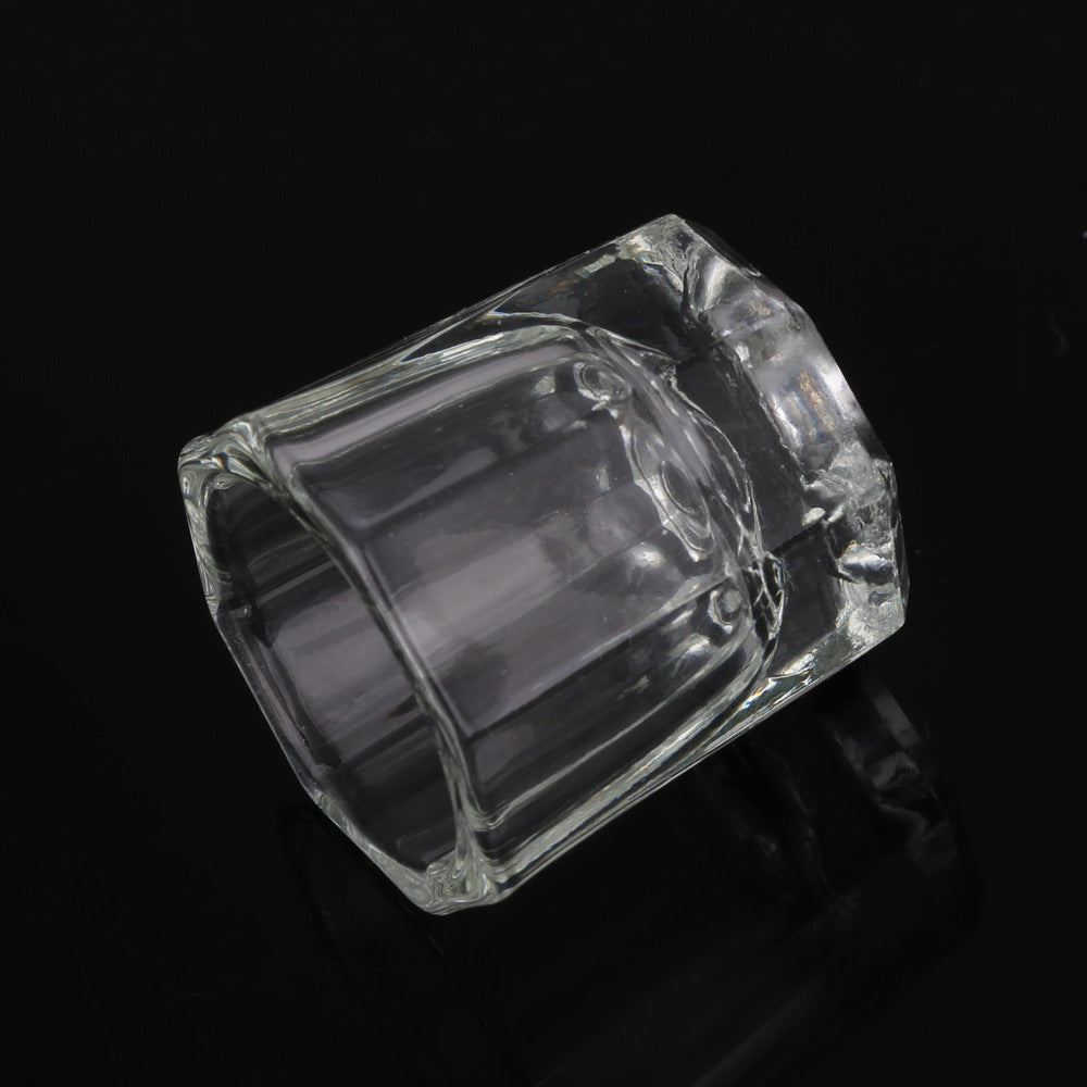 Octagonal Crystal Mixing Cup for Nail Art & Beauty Treatments, White