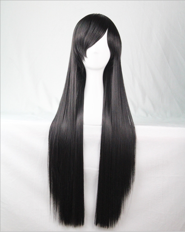 Long Straight Cosplay Wig 80cm Synthetic Hair for Anime & Costume