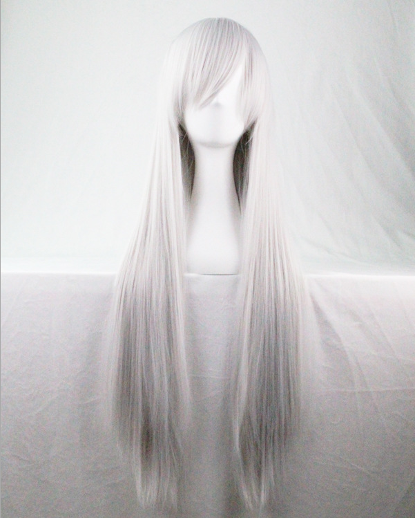 Long Straight Cosplay Wig 80cm Synthetic Hair for Anime & Costume