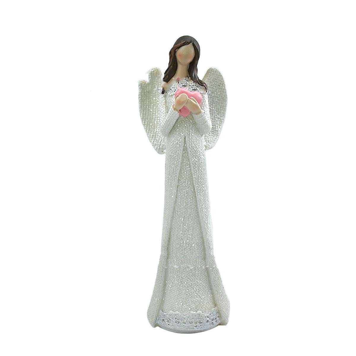 Pink Angel Resin Figurine Home & Office Decor, 20cm Craft Ornament