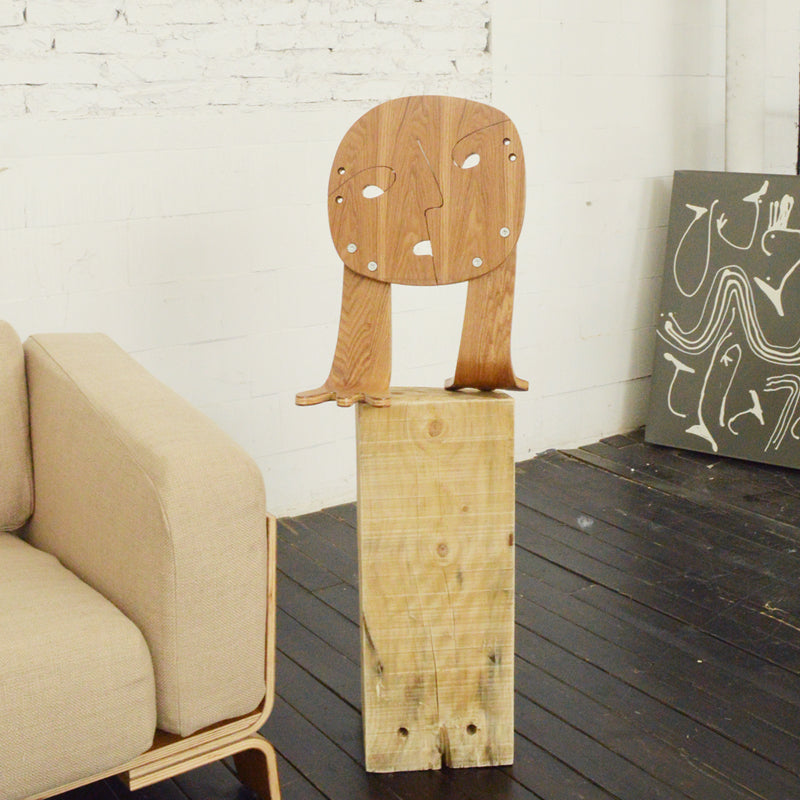 Creative Wooden Character Decoration - Unique Shaped Living Room Accent