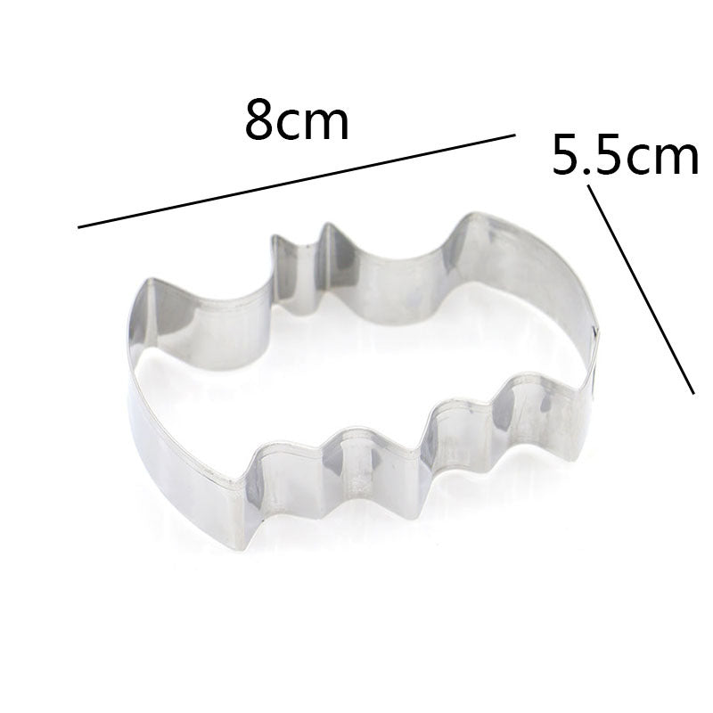 Stainless Steel Bat-Shaped Biscuit Mold for Baking Kitchen Decor