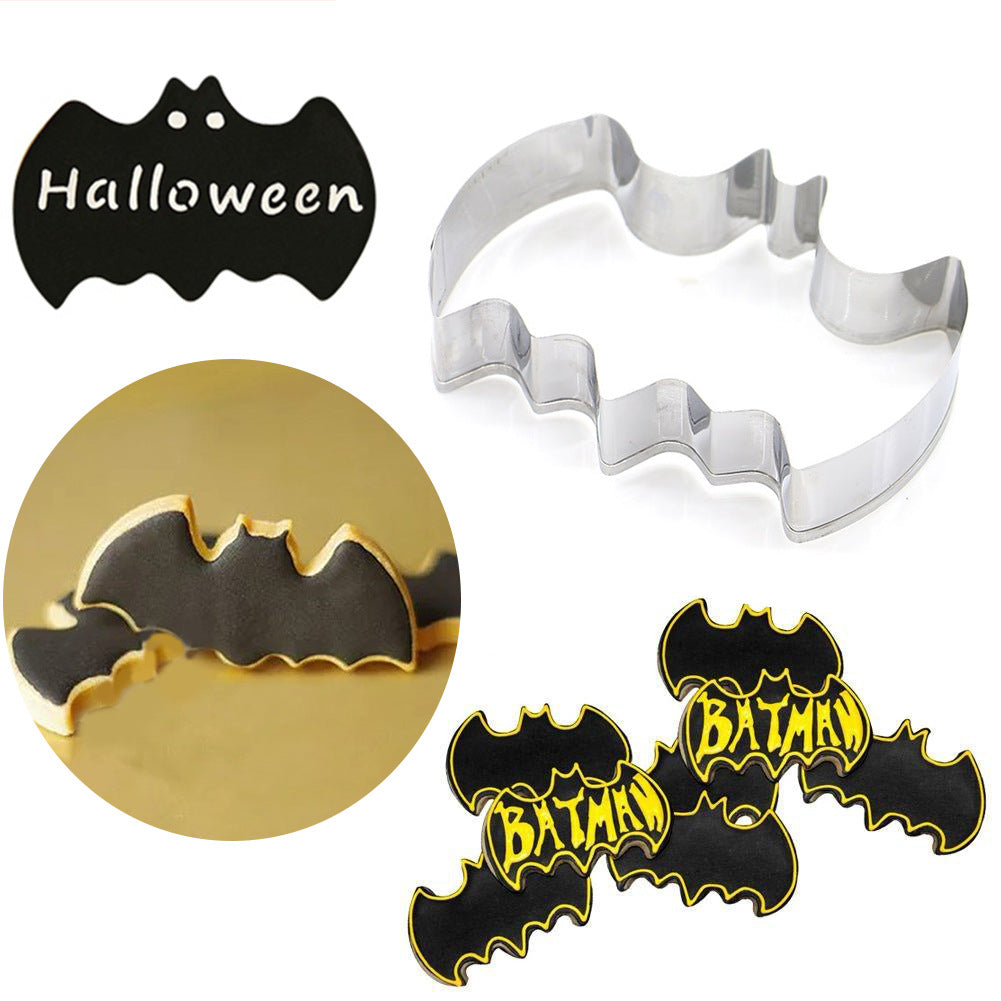 Stainless Steel Bat-Shaped Biscuit Mold for Baking Kitchen Decor