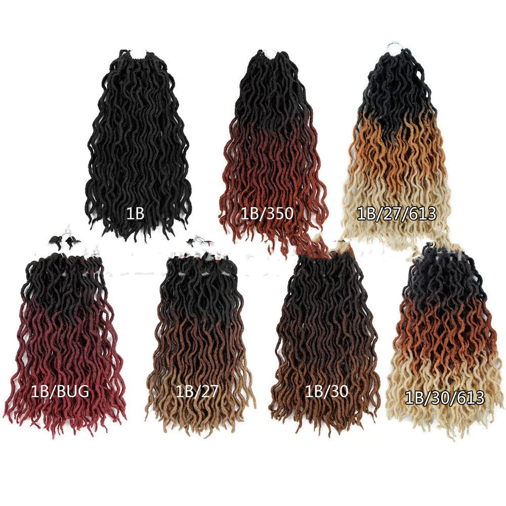 Ombre Curly Crochet Hair Extensions Synthetic Braiding Hair for Ladies