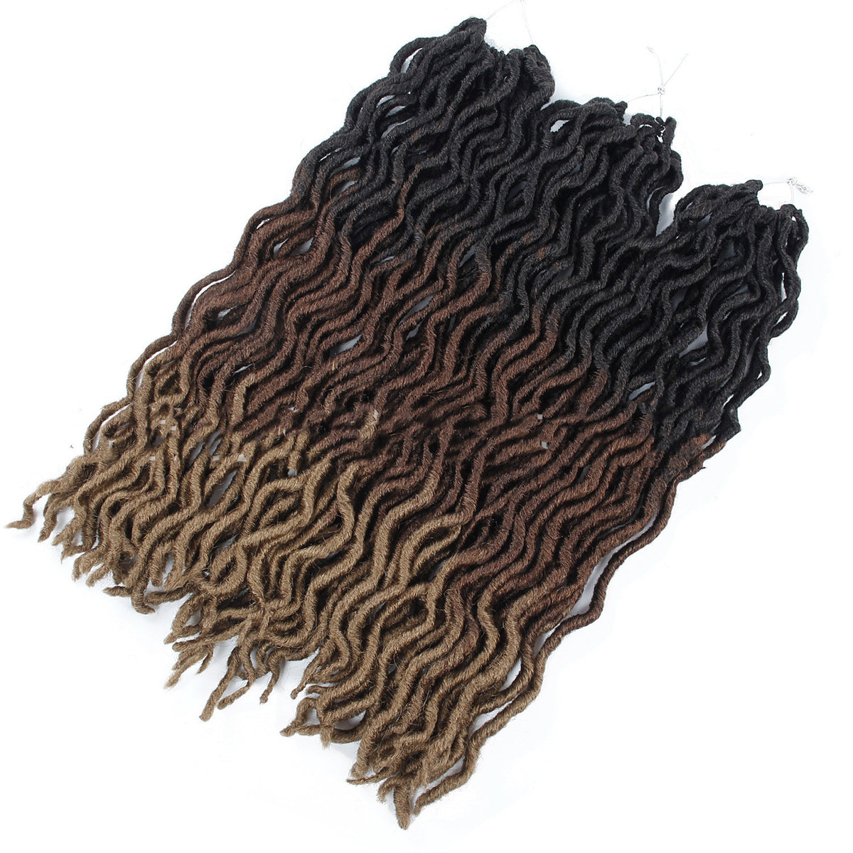 Ombre Curly Crochet Hair Extensions Synthetic Braiding Hair for Ladies
