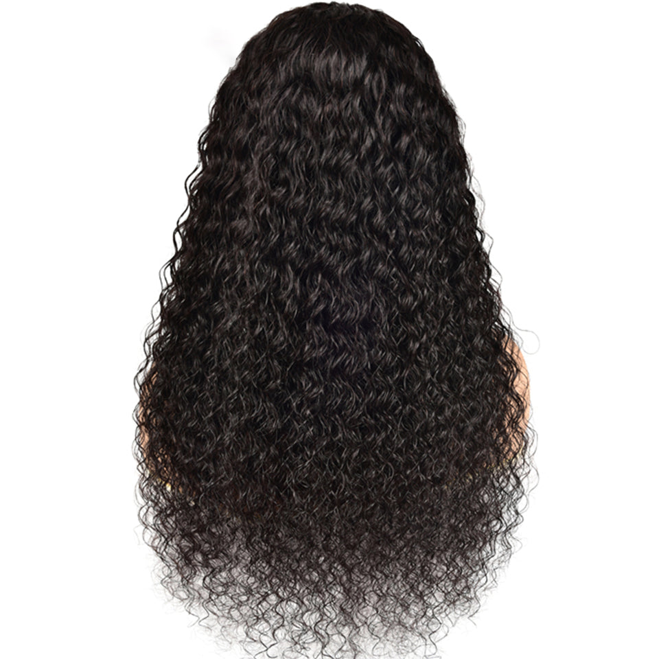 Brazil Water Wave Human Hair Wigs with Bangs - Curved Headgear, Multiple Lengths & Colors