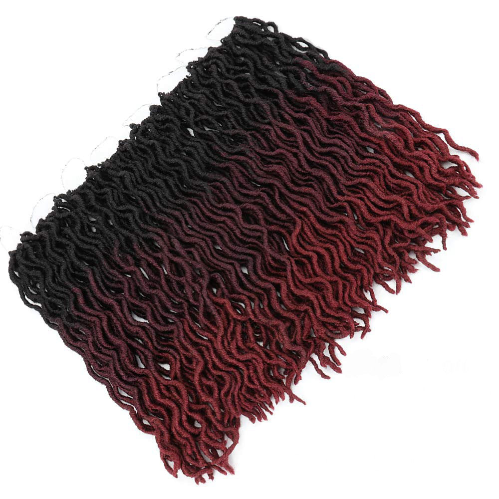 Ombre Curly Crochet Braiding Hair Extensions - Medium Length