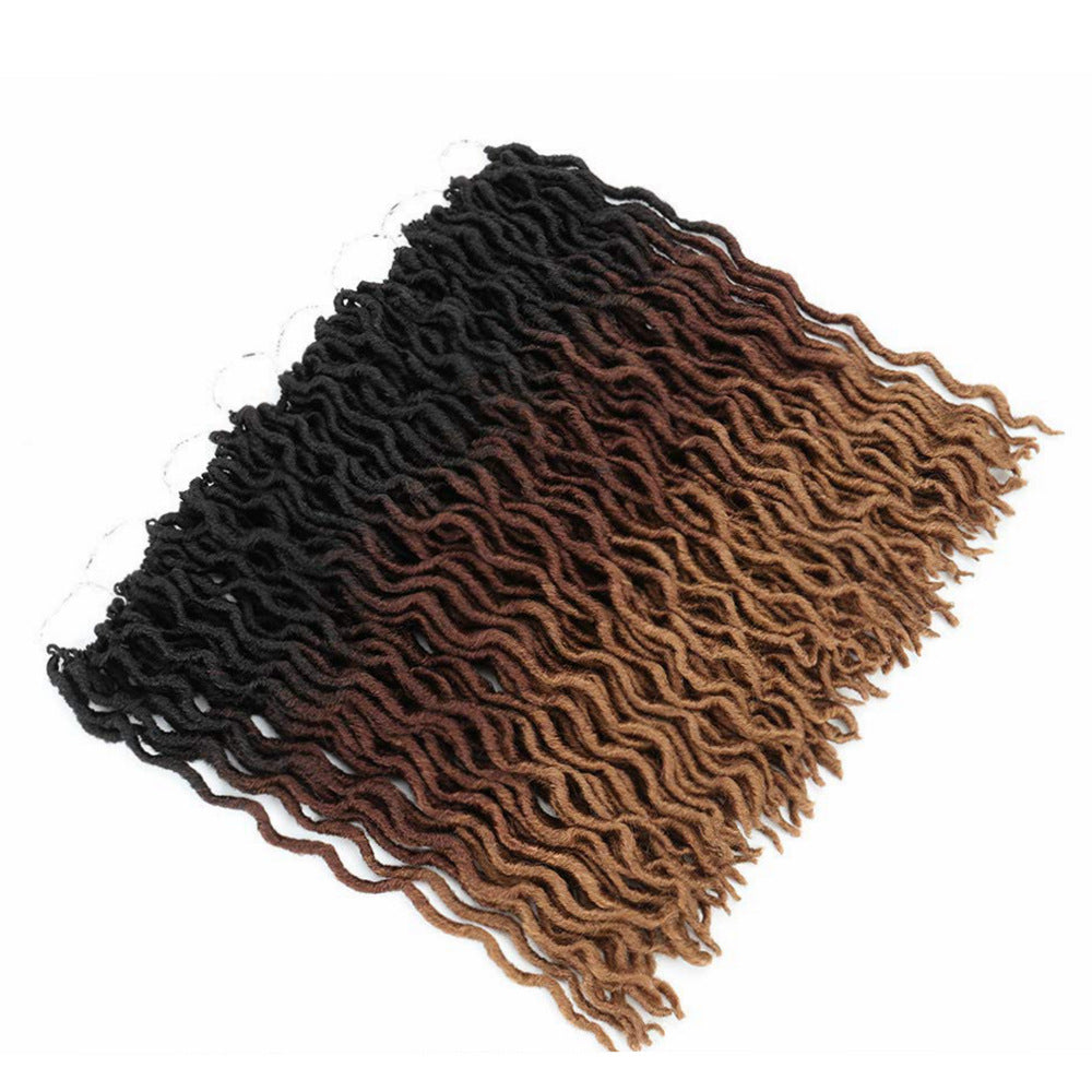 Ombre Curly Crochet Braiding Hair Extensions - Medium Length
