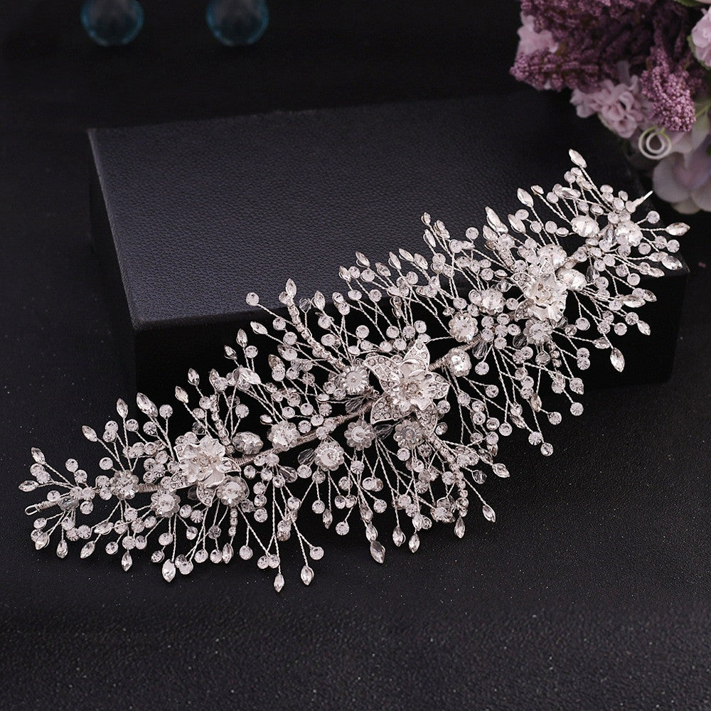 Bridal Flower Rhinestone Headdress Hair Accessory
