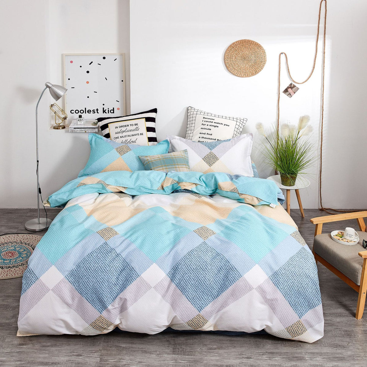 Brushed Bed Sheet and Duvet Cover Set - Multiple Styles & Sizes Available