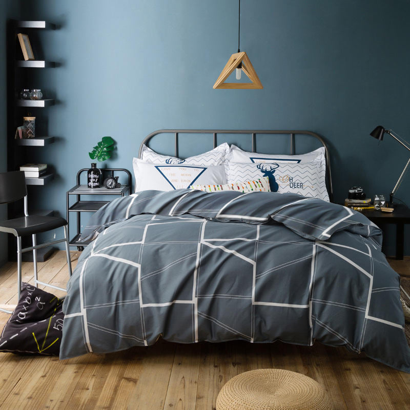 Brushed Bed Sheet and Duvet Cover Set - Multiple Styles & Sizes Available