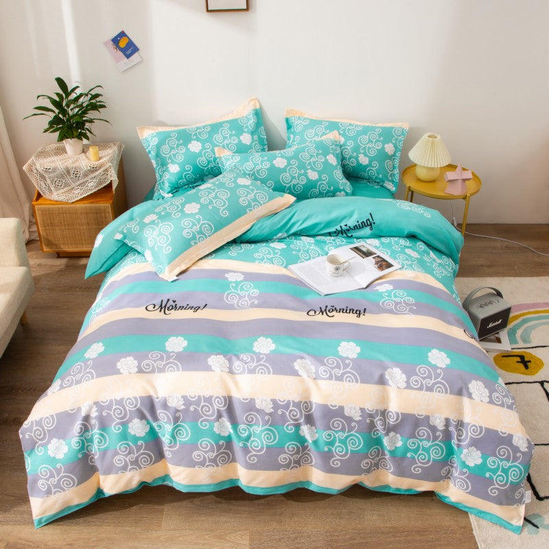 Brushed Bed Sheet and Duvet Cover Set - Multiple Styles & Sizes Available