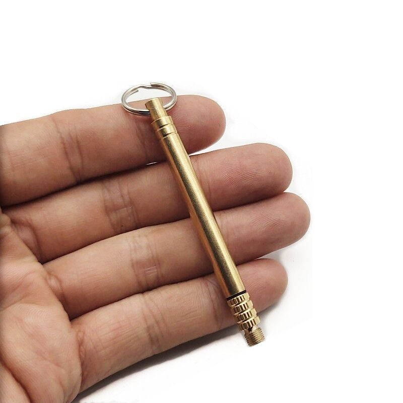Portable Waterproof Brass & Titanium Alloy Toothpick Set - Outdoor Use