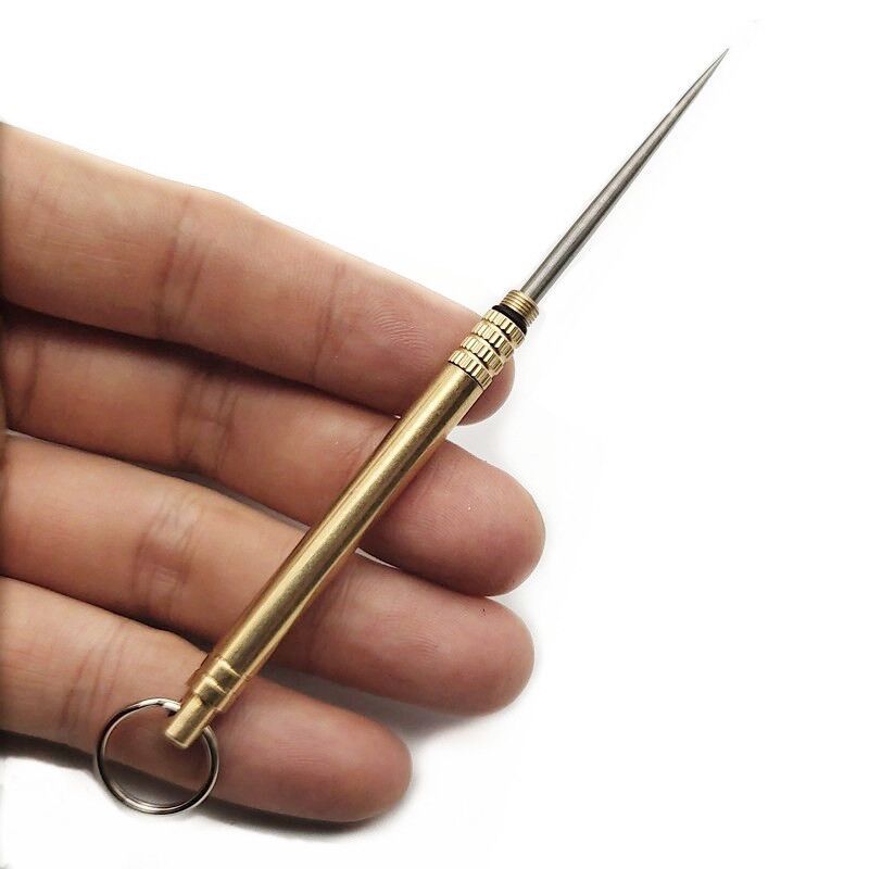 Portable Waterproof Brass & Titanium Alloy Toothpick Set - Outdoor Use