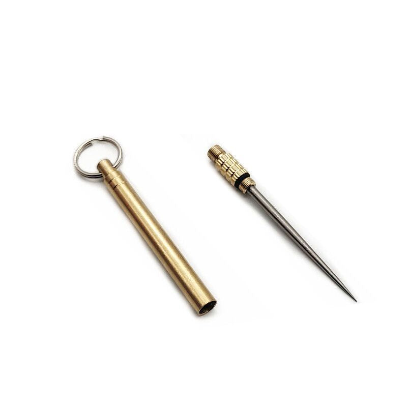 Portable Waterproof Brass & Titanium Alloy Toothpick Set - Outdoor Use