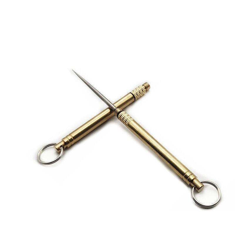 Portable Waterproof Brass & Titanium Alloy Toothpick Set - Outdoor Use