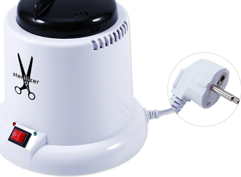 Nail Art Sterilizer Cup with Scissors