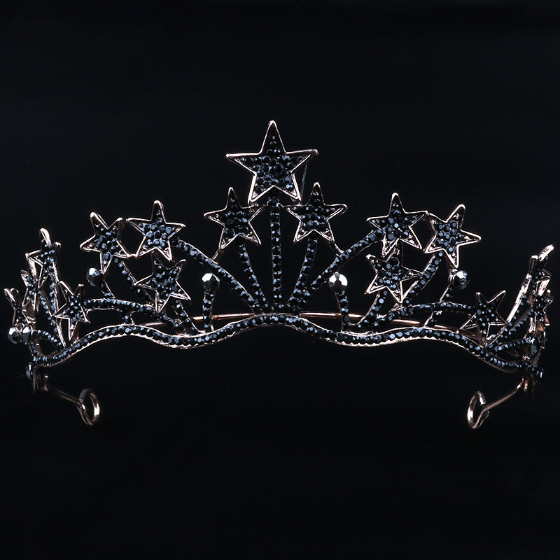 Star Bridal Headband with Crown Design for Weddings & Special Occasions