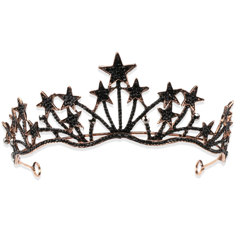 Star Bridal Headband with Crown Design for Weddings & Special Occasions