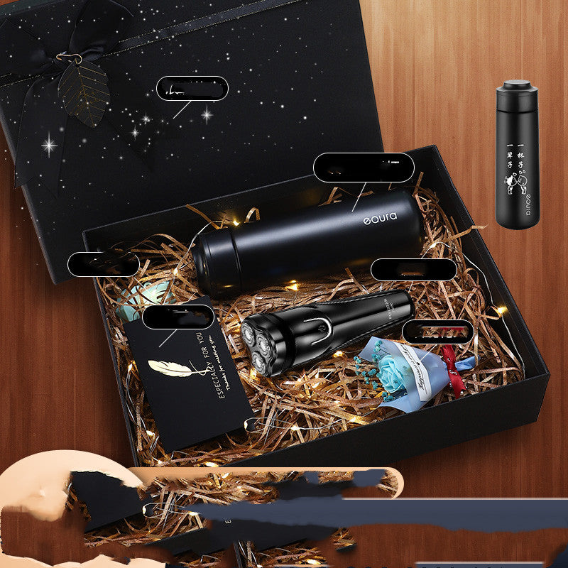 Rotary Electric Shaver with 3 Cutter Heads, Rechargeable