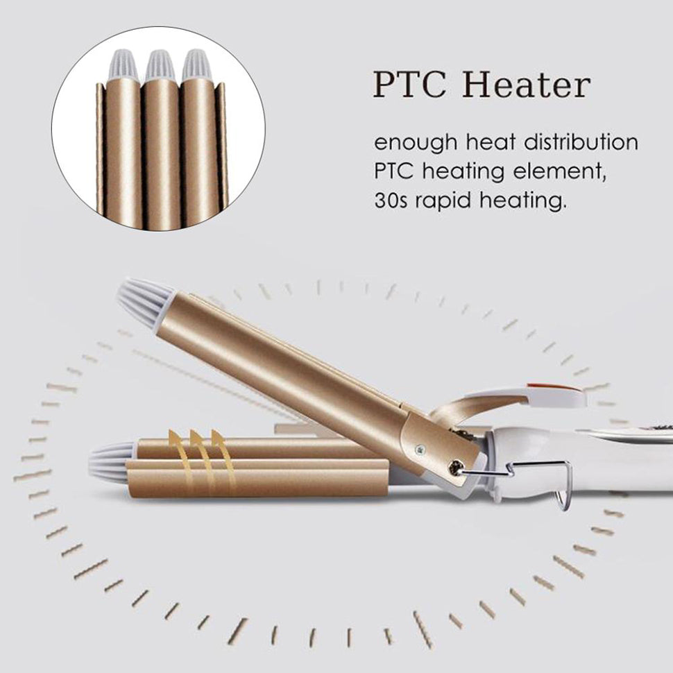 Ceramic Ion Curling Iron 16MM-20MM Tourmaline Hair Styler for Wet and Dry Hair