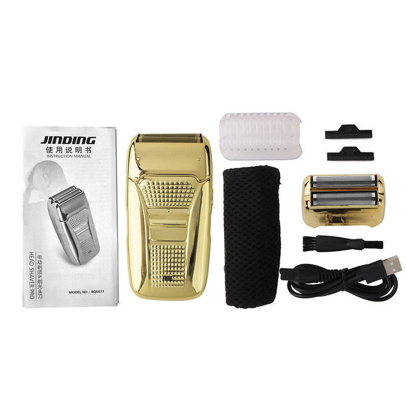 Reciprocating Dual-Head Electric Razor with USB Charging