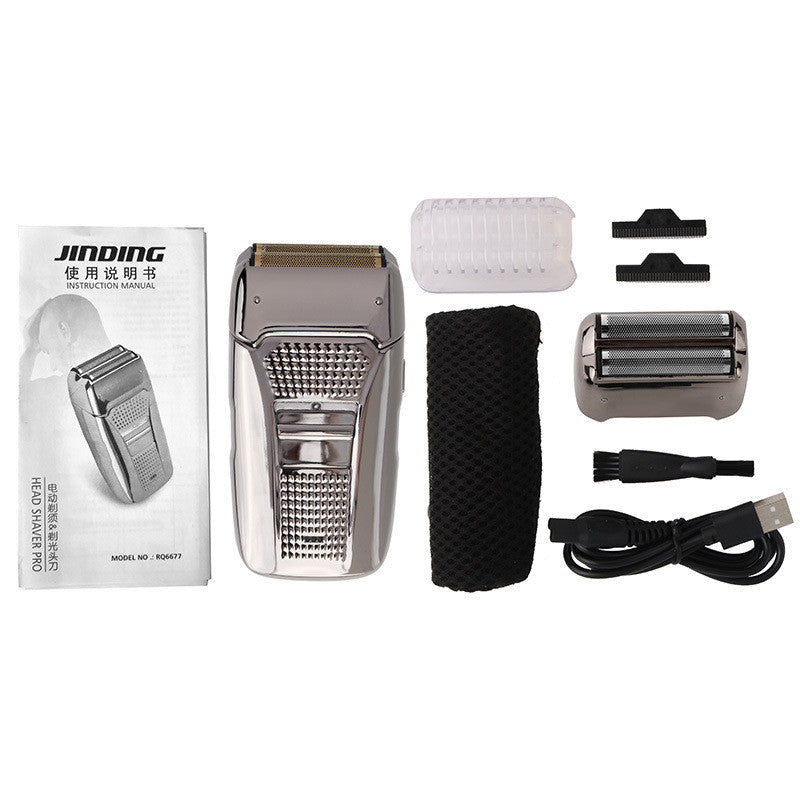 Reciprocating Dual-Head Electric Razor with USB Charging