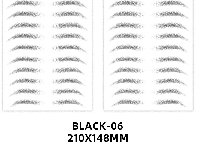 Waterproof Eyebrow Stickers - Eco-Friendly Transfer Decals for Makeup