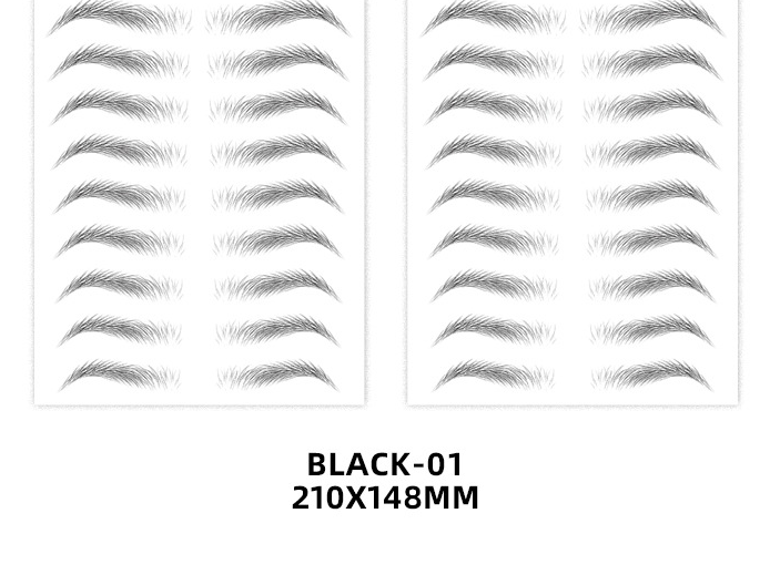 Waterproof Eyebrow Stickers - Eco-Friendly Transfer Decals for Makeup