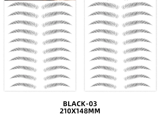 Waterproof Eyebrow Stickers - Eco-Friendly Transfer Decals for Makeup