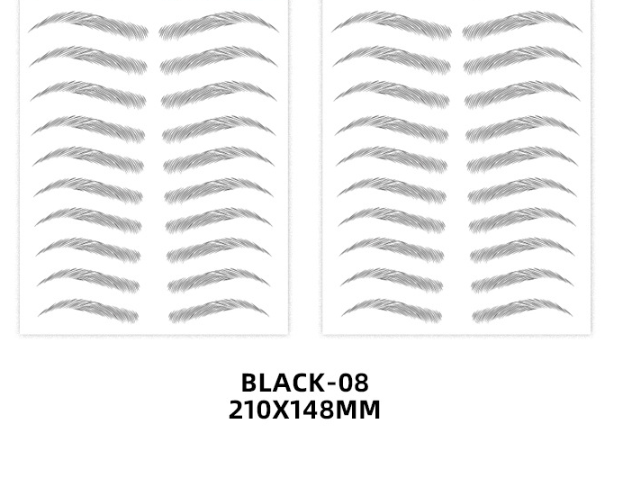 Waterproof Eyebrow Stickers - Eco-Friendly Transfer Decals for Makeup