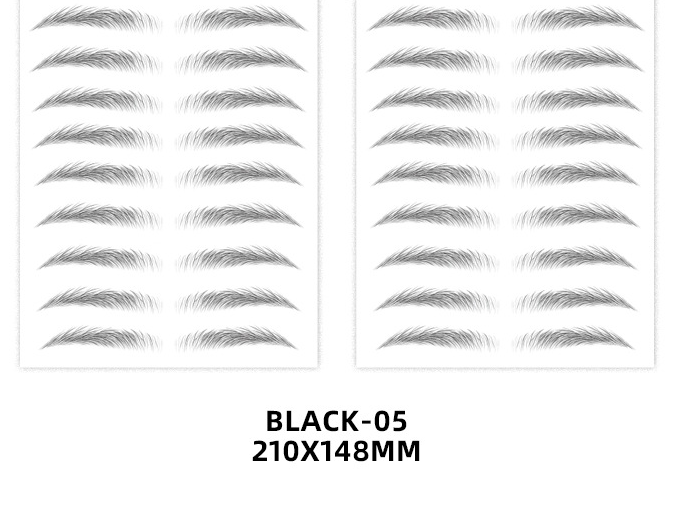 Waterproof Eyebrow Stickers - Eco-Friendly Transfer Decals for Makeup
